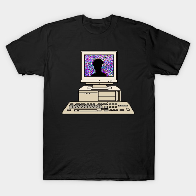 Vaporwave Computer Pixel T-Shirt by ssydneyart